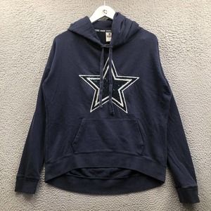 Pink Victoria's Secret Cowboy Dallas Sweatshirt Hoodie Women's S Love Pink Navy
